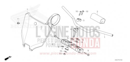 ROHRGRIFF/OBERE BRUECKE CRF250RS de 2025